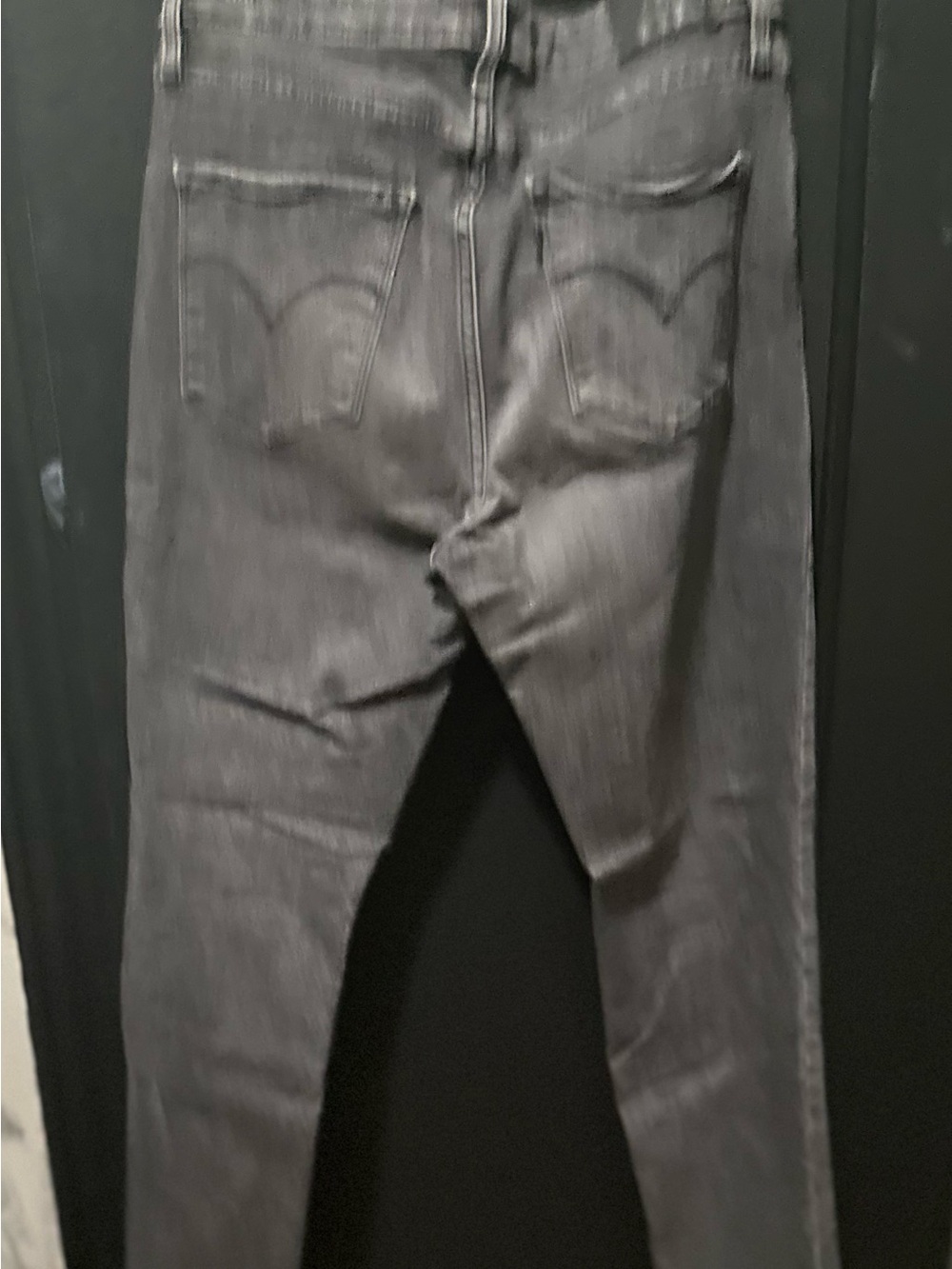 Levis 721 Women's Distressed Grey Skinny Jeans - Picture 3 of 3